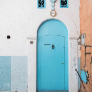 Morocco Rabat Kasbah Blue Door